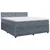 vidaXL Postelja boxspring z vzmetnico Temno siva 180 x 200 cm Žamet