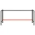 Okvir za radni stol mat crni i mat crveni 180x57x79 cm metalni
