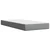 Vidaxl Box spring postelja z vzmetnico svetlo siv 100x200 cm blago