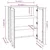 Gornji element za komodu HAMAR svjetlosivi 85x35x100cm borovina