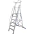 Krause Aluminijasta samostoječa lestev, delovna višina (maks.): 3.65 m Krause Stabilo® Professional 127518 srebrne barve 21.5 kg