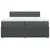 Vidaxl Box spring postelja z vzmetnico temno siva 200x200 cm blago