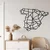 WallXpert metalni zidni ukras 5291, geometrijska mapa Španije, 60 x 48 cm, crni