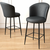 HANAH HOME Set 6 barskih stolica Uras Anthracite Black