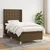 Vidaxl Box spring postelja z vzmetnico temno rjava 80x200 cm blago