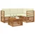 Set vanjskih sofa s jastukom 5 pcs Prirodna i krem