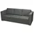 Dvodijelni set sofa od tkanina tamnosivi