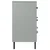 Komoda s 3 ladice siva 77 x 40 x 79,5 cm od masivnog drva OSLO