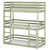 Pograd Ted za 3 otroke - 80x180 cm - olive
