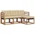 Set vanjskih sofa 4 kom. Prirodna i bež