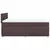 Vidaxl Box spring postelja z vzmetnico temno rjava 160x200 cm blago