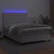 Vidaxl Box spring postelja z vzmetnico LED bela 140x200cm umetno usnje