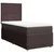Vidaxl Box spring postelja z vzmetnico temno rjava 80x200 cm blago