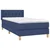 Vidaxl Box spring postelja z vzmetnico moder 80x200 cm blago