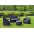 IPAE-PROGARDEN Baštenski set Como, sofa, 2 fotelje i sto, Antracit