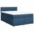 Vidaxl Box spring postelja z vzmetnico modra 140x190 cm blago