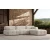 Atelier del Sofa L1 O1 1R Pouffe Doblo Ugaona garnitura, 3 Sedišta, Krem