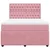 Vidaxl Box spring postelja z vzmetnico roza 160x200 cm žamet