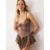 Trendyol Milla Ženski set babydoll spavaćice i gaćica Thmaw26Ll00003, Smeđi