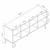 Hanah Home Konzola Prime, 180x81x45 cm, Bež
