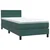 Vidaxl Box spring postelja z vzmetnico temno zelena 80x220 cm žamet