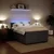 Vidaxl Box spring postelja z vzmetnico temno siva 140x200 cm žamet