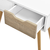 [en.casa]® Dizajnerska pisalna miza - toaletna mizica s predaloma, model 1