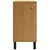 Komoda sa staklenim vratima FLAM 110x40x80 cm masivna borovina