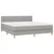 vidaXL Box spring postelja z vzmetnico LED sv. siva 180x200 cm blago