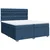 Vidaxl Box spring postelja z vzmetnico modra 200x200 cm blago