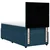 Box spring krevet s madracem tamnoplavi 90x200 cm baršunasti