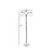 Opviq Podna lampa Gonca 3, 160 cm, E27, IP20, Zlatne boje