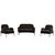 ATELIER DEL SOFA Dvosed i 2 fotelje Aster Anthracite