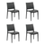 Hanah Home Set stolica Specto, 65x48x102 cm, 4 komada, Tamnosive