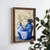 WallXpert uramljena MDF slika NAL126-70, plave porcelanske vaze sa rascvetalim granama, 50 x 70 cm