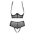 Sexy set 2-delni Pearlove crne boje - XS/S