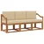 Set vanjskih sofa s jastukom 3 pcs Prirodna i bež