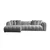ATELIER DEL SOFA Ugaona garnitura N Line Left Grey