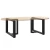 vidaXL Noge kavne mizice T-oblika 2 kosa črna 70x25x(42-43) cm jeklo