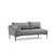Atelier del Sofa Ugaona garnitura Leo 90x65x255cm Siva