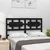 Vidaxl Posteljno vzglavje črno 125,5x4x100 cm trdna borovina