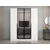 Hanah Home ormar sa reflektujućim staklom Nisa 20602, 180 cm, beli