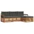 Set vanjskih sofa Prirodna i antracit 249,5 x 162,5 x 73 cm