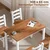 Homestar Jedilna miza komplet 1 miza 4 stoli 108x65x75 cm rjava bela