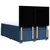 Vidaxl Box spring postelja z vzmetnico modra 140x190 cm blago