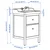 HEMNES / RUTSJÖN Post.umiv. s fiokama/umiv/slavinom, bela, 62x49x95 cm