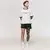 GymBeam Oversized Varsity T-Shirt White