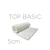 Latex Naddušek Top Basic 90x200x5 cm, Beli