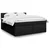 VIDAXL boxspring postelja z vzmetnico (180x200cm, blago), črn