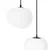 BRILAGI - Luster na sajli PEBBLES 3xE27/40W/230V crna